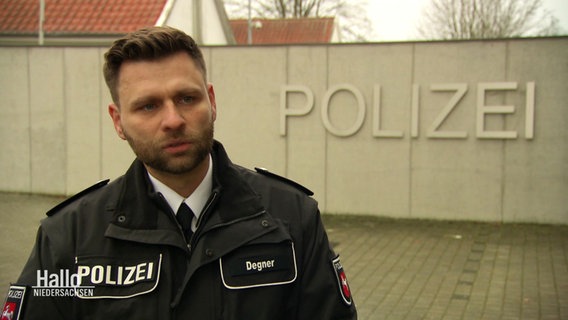 Polizeisprecher Christopher Degner aus Lingen. © Screenshot 