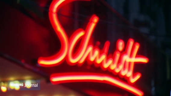 Der rote Leucht-Schriftzug des Schmidt-Theaters auf dem Spielbudenplatz © Screenshot 