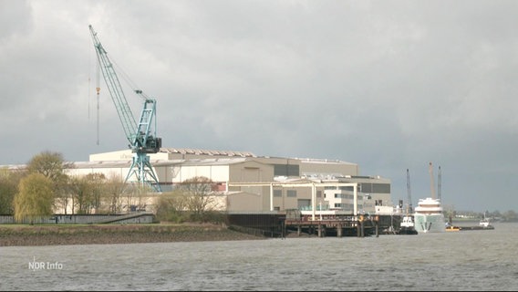 Die Bremer Lürssen-Werft. © Screenshot 