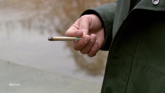 Jemand hält einen Joint in der Hand. © Screenshot 