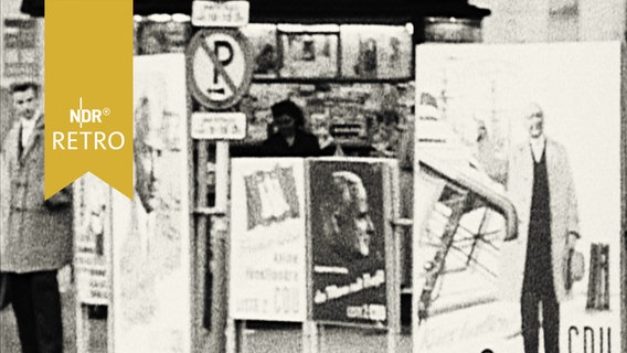 Wahlplakate zur Bürgerschaftswahl 1957 in Hamburg  