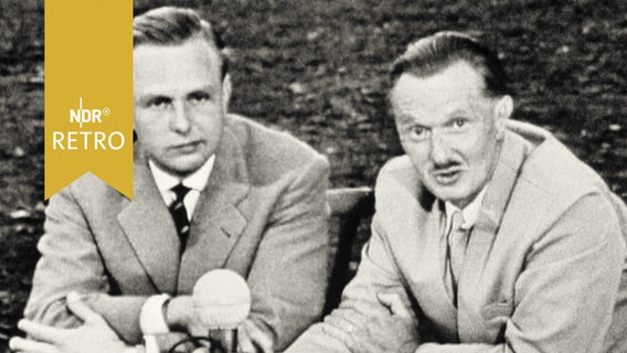 Reporter Peter Kuhlemann im Interview mit Dietrich Hagenbeck 1959  