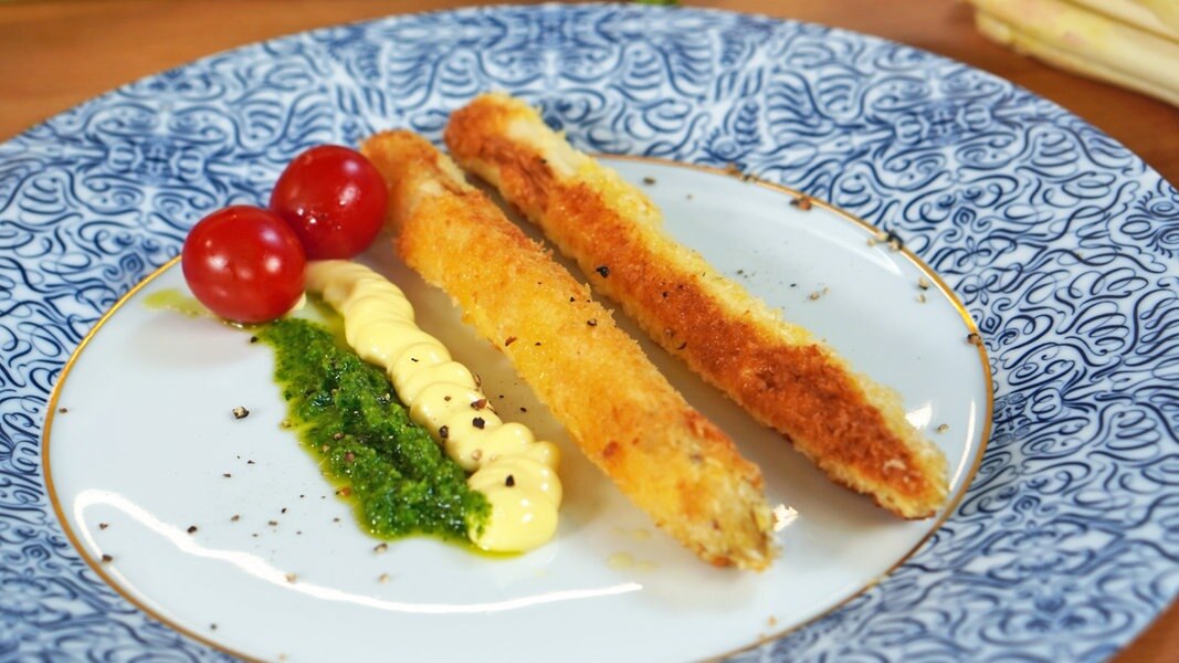 Panierter Spargel Mit Petersilien Pesto Und Asia Mayonnaise NDR De