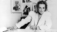 Stylist Jil Sander 1983 in her office © dpa 