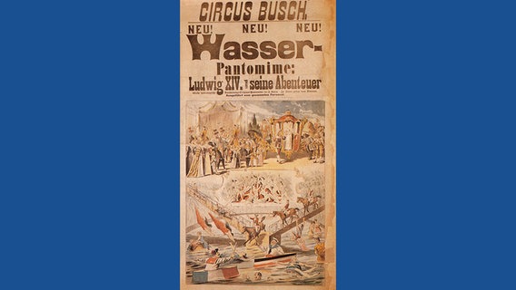 Historisches Plakat Circus Busch für Wasser-Pantomime © Museum für Kunst und Gewerbe Hamburg 