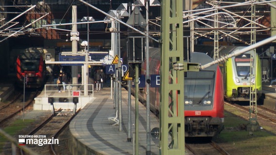 Züge am Kieler Bahnhof. © NDR 