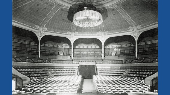 Zuschauerraum des Schiller-Theaters von der Bühne aus gesehen um 1920 © Privatbesitz 