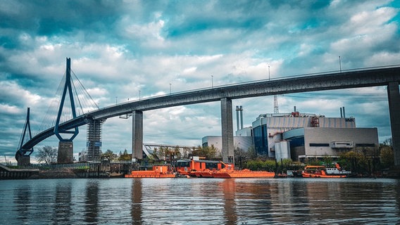 Die Köhlbrandbrücke in Hamburg. © Jan Wulf - NDR Foto: Jan Wulf - NDR