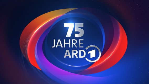 Ein buntes Logo mit dem Schriftzug "75 Jahre ARD". © ARD Foto: ARD