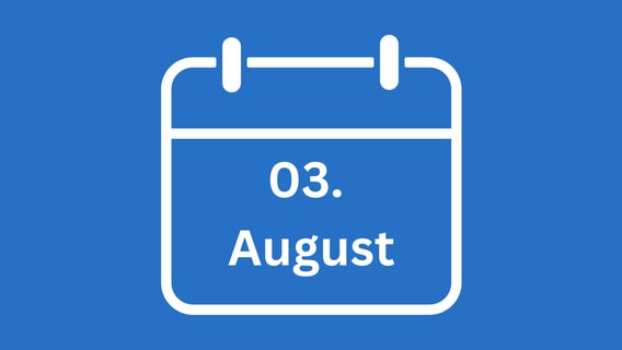 Grafik Kalender mit Datum August © NDR 