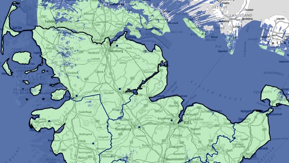 Die DAB+ Versorgung in Schleswig-Holstein © NDR Foto: NDR
