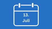 Grafik Kalender mit Datum Juli. © NDR 