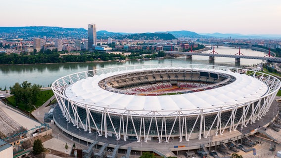 Das Leichtathletikzentrum von Budapest in dem die Leichtathletik-Weltmeisterschaften 2023 ausgetragen werden. © NDR Foto: Janos Illesi