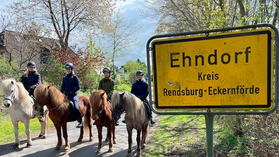 Islandpferdereiterinnen und -reiter in Ehndorf. © NDR 