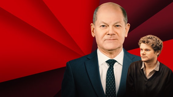 Backdrop von Olaf Scholz. © RBB 