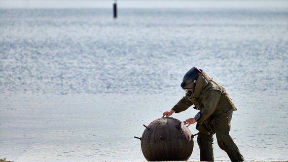 Der Blindgänger, der im Bodensee gefunden wurde, soll entschärft werden. © ARD/Nicolas Gradicsky 