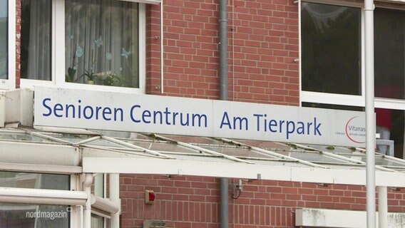 The sign of a retirement home in Ueckermünde.  