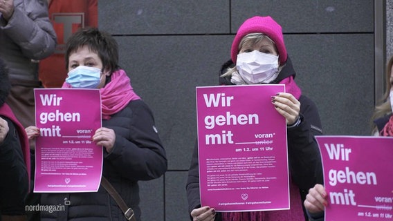 Protests in Rostock of the retail trade.  