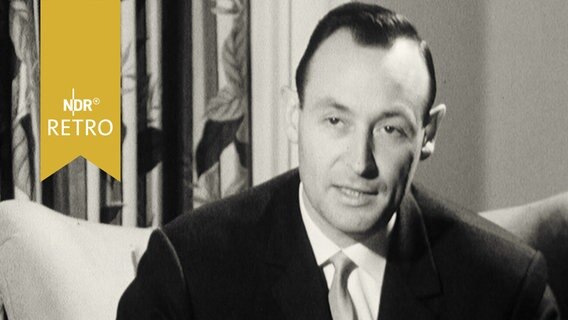 Hubert Möckershoff bei einer Ansprache im Fernsehen 1964  