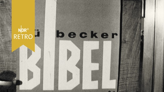 Plakat zur Festveranstaltung "150 Jahre Lübecker Bibel-Gesellschaft" 1964  