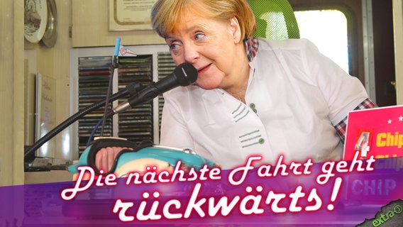 Merkel auf der Kirmes: Die nächste Fahrt geht rückwärts!  