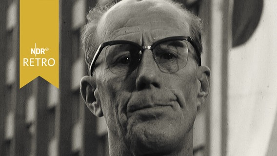 Steuerjurist Friedrich Silcher bei einem TV-Interview (1964)  