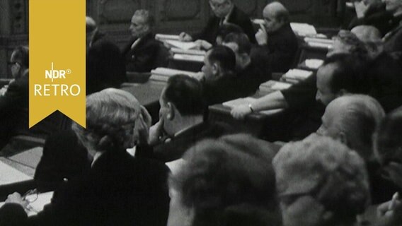 Plenum der Hamburgischen Bürgerschaft bei einer Sitzung 1964  