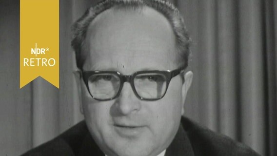 Niedersächsischer Landwirschaftsminister Alfred Kubel im TV-Interview 1964  
