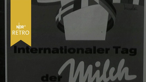 Plakat mit Aufschrift "Internationaler Tag der Milch" (1963)  