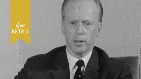 Clemens von Felsen, Geschäftsführer der IHK Niedersachsen, im Fernsehinterview 1963  