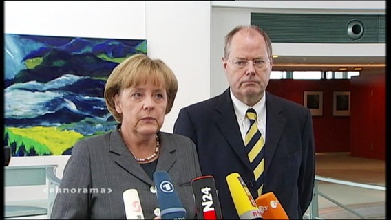Angela Merkel und Peer Steinbrück 2008  