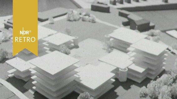 Modellbau einer Hochhaussiedlung für Hannover 1964  