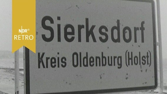 Ortsschild von Sierksdorf an der Lübecker Bucht (1964)  