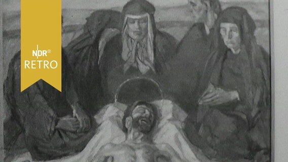 Gemälde der Frauen, nachdem sie Jesu Leibnam vom Kreuz abgenommen haben (1964)  