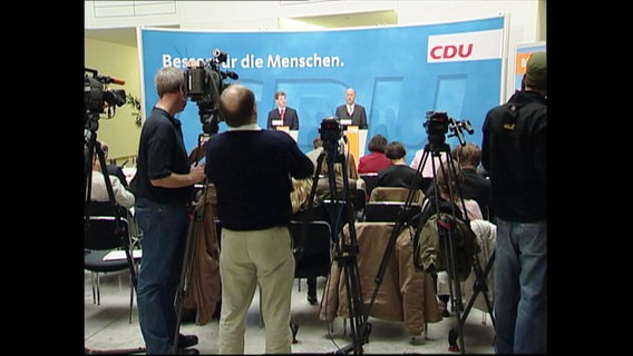 Eine CDU-Pressekonferenz  