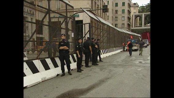 Zaun während G20 in Genua  