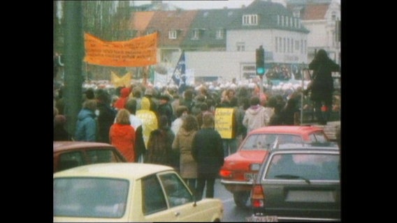 Demonsration der Friedensbewegung 1983  