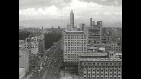 Schwarz-Weiß-Aufnahme von Mexico-City (Archivbild)  
