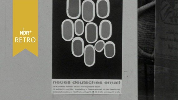 Ausstellungsplakat "neues deutsches email" (1964 in Hameln)  