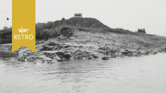 Ufer der Hunte beim Ausbau des Flusses 1964  