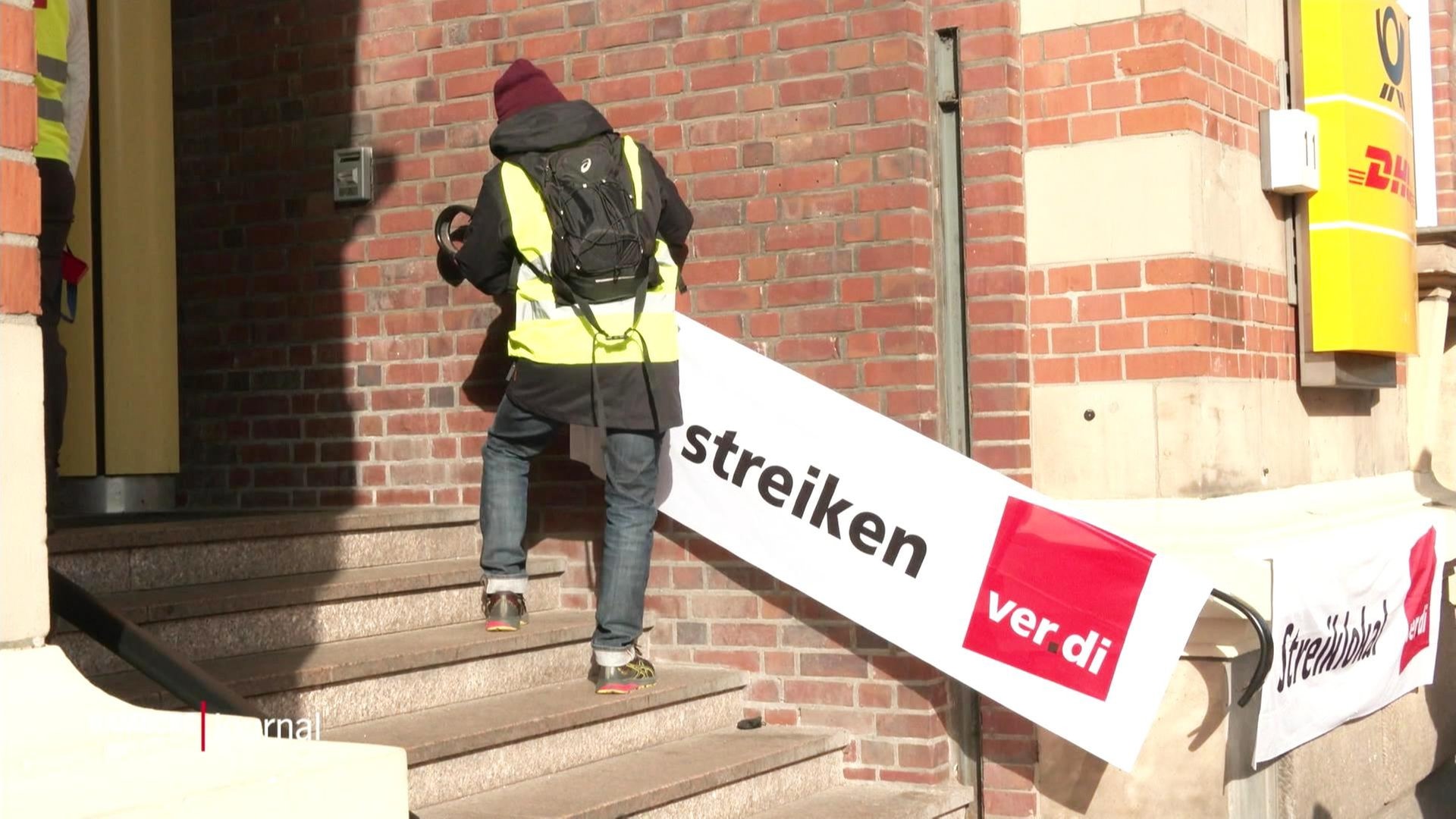 Warnstreik bei Post und Postbank auch in Hamburg