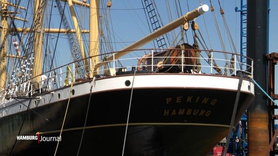 Das Museumsschiff "Peking": Eine Viermast-Stahlbark. © Screenshot 