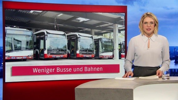 Merlin van Rissenbeck berichtet im Hamburg Journal über den hohen Krankenstand der Hamburger Hochbahn. © Screenshot 