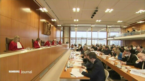 Das Bundesverfassungsgericht in Karlsruhe bei einer Urteilsverkündung. © Screenshot 