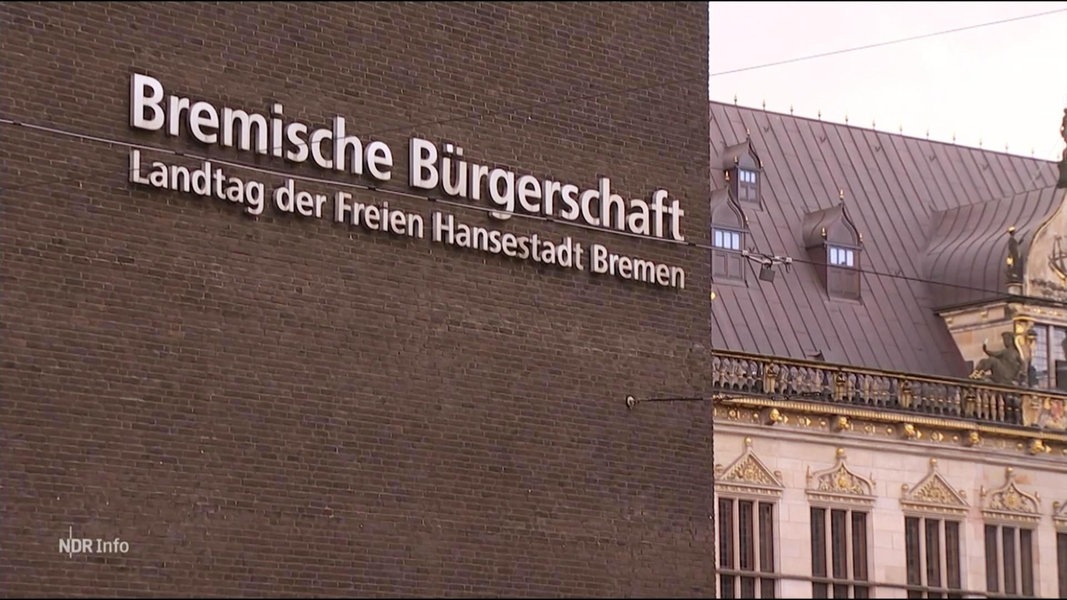 Der Schriftzug am Bremer Landtag