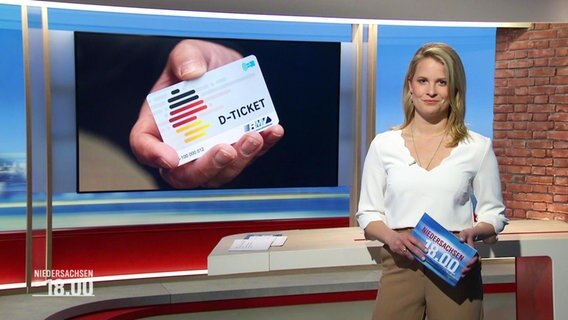 Kathrin Kampmann moderiert das Niedersachsen Magazin um 18:00 Uhr. © Screenshot 