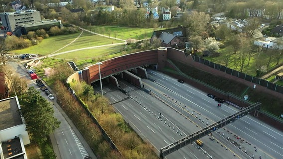 Einfahrt zum Hamburger Elbtunnel © Screenshot 