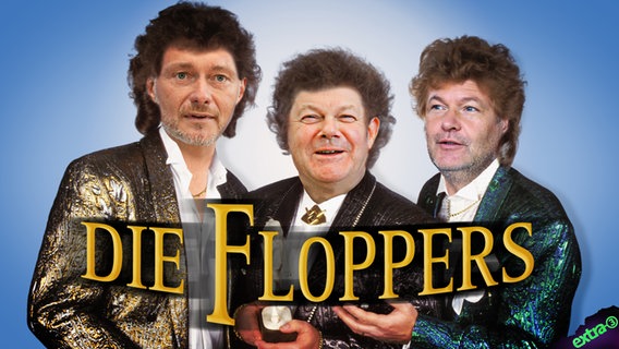 Die Floppers. Bestehend aus den Ampel-Mitgliedern Christian Lindner, Olaf Scholz und Robert Habeck in Flippers-Optik. (extra 3 vom 10.08.2023 im Ersten) © NDR 