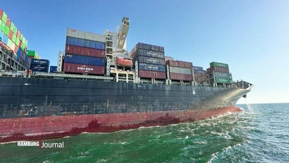 Das Containerschiff "Joseph Schulte" auf dem Schwarzen Meer © Screenshot 