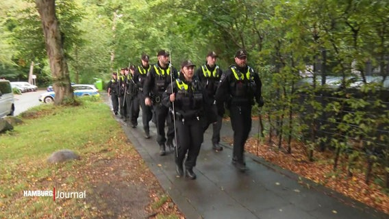 Eine Gruppe Polizisten. © Screenshot 